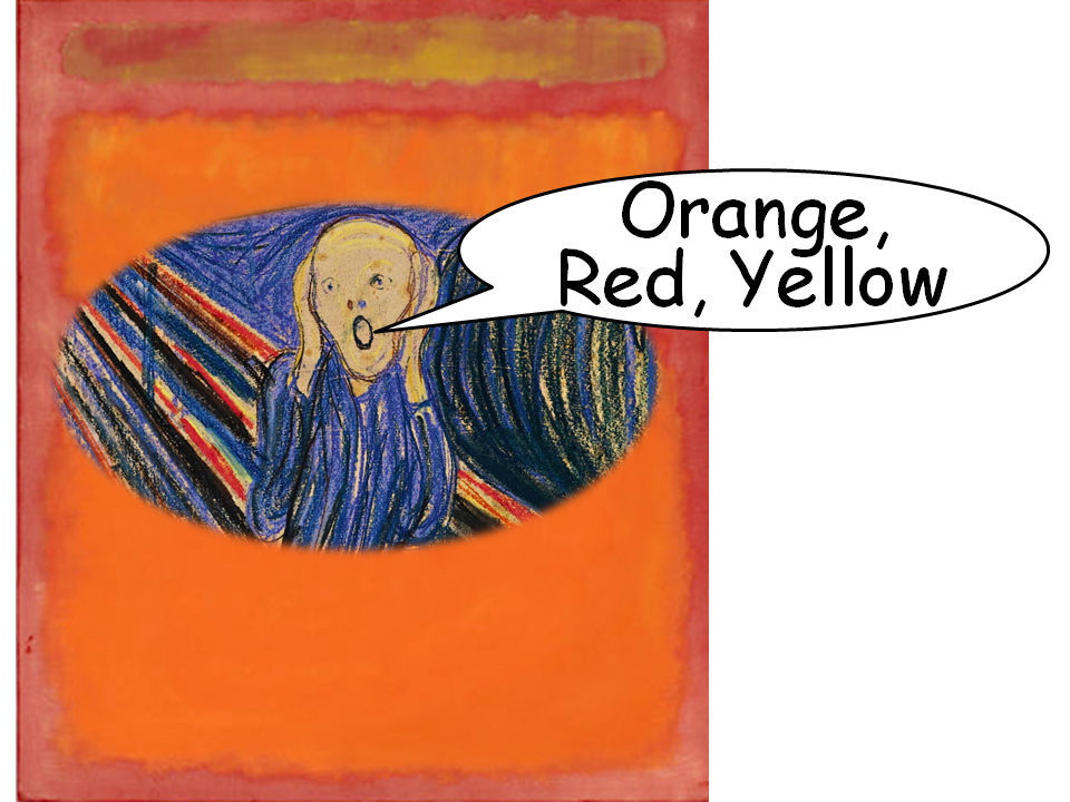 Edvard Munch's The Scream meets Mark Rothko's Orange, Red, Yellow