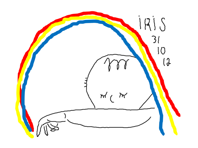 Iris dreams her first rainbow