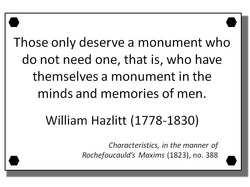 Hazlitt on monuments